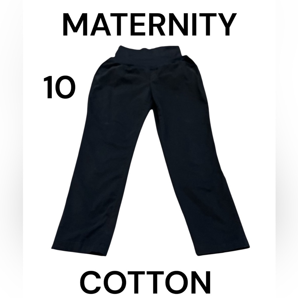 GAP Black MATERNITY Best Girlfriend Pants Trousers Size 10 Pull On